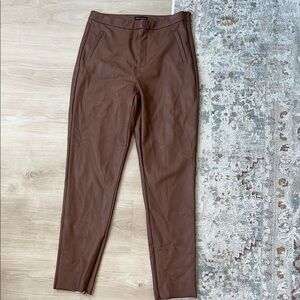 Womens Leather Pants Brown